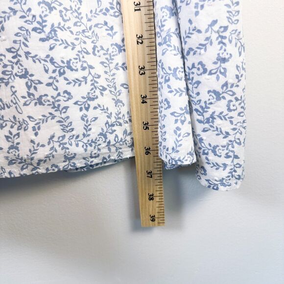 WAYF Dress Women 1X Plus Blue Floral Tonya Smocked Cottagecore 100% Cotton NWOT - Picture 9 of 10